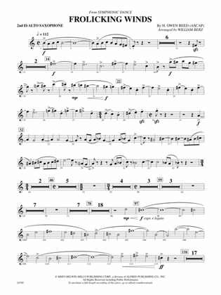 Frolicking Winds (from Symphonic Dance): 2nd E-flat Alto Saxophone