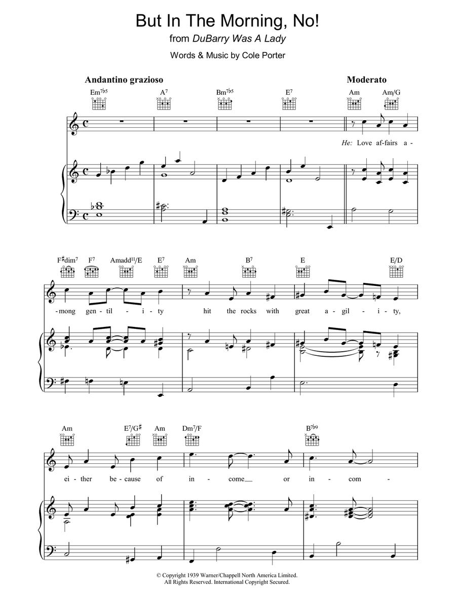 But In The Morning, No! Guitar scores gallery preview page 1