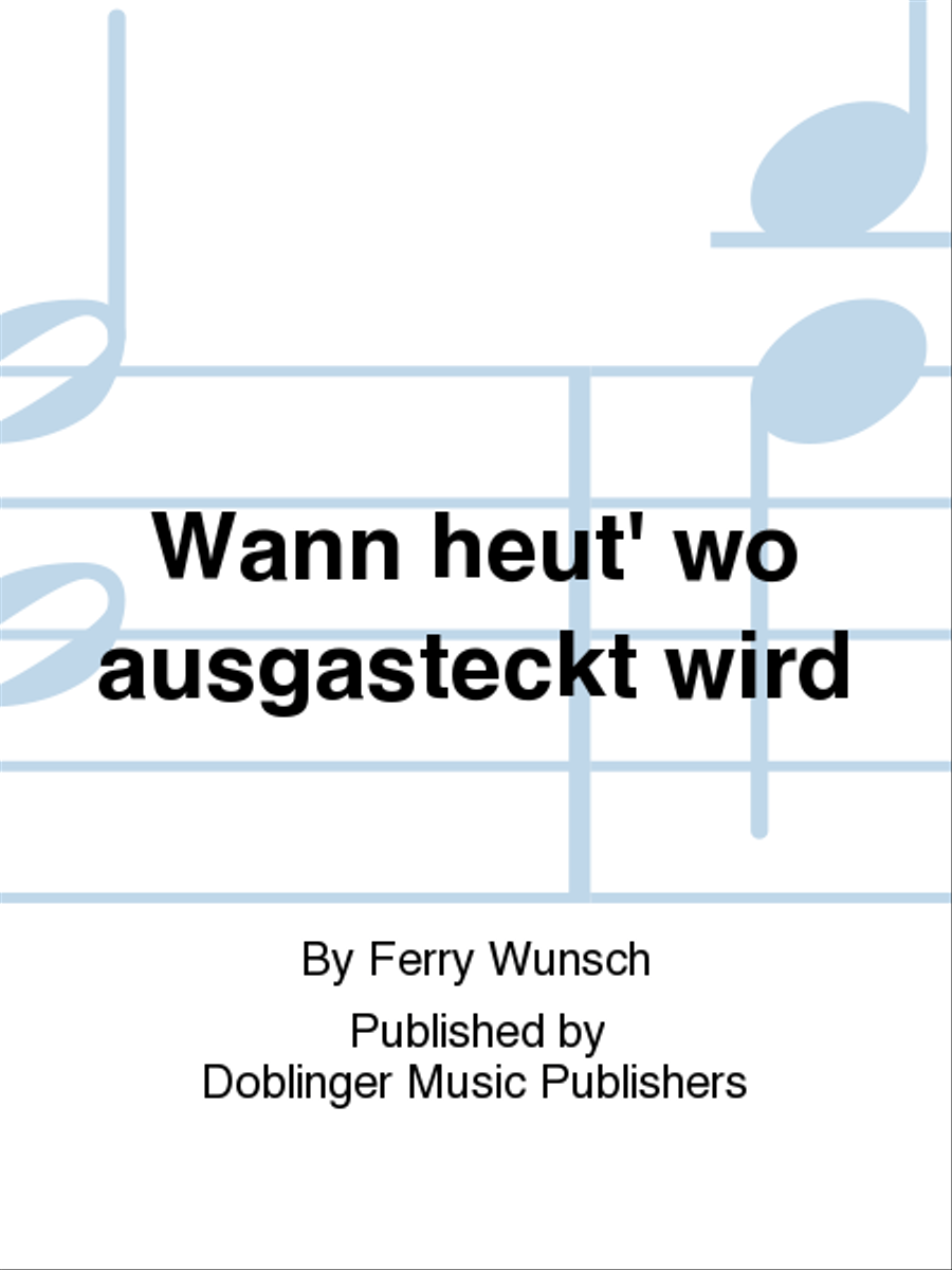 Wann heut' wo ausg'steckt wird Voice scores gallery preview page 1