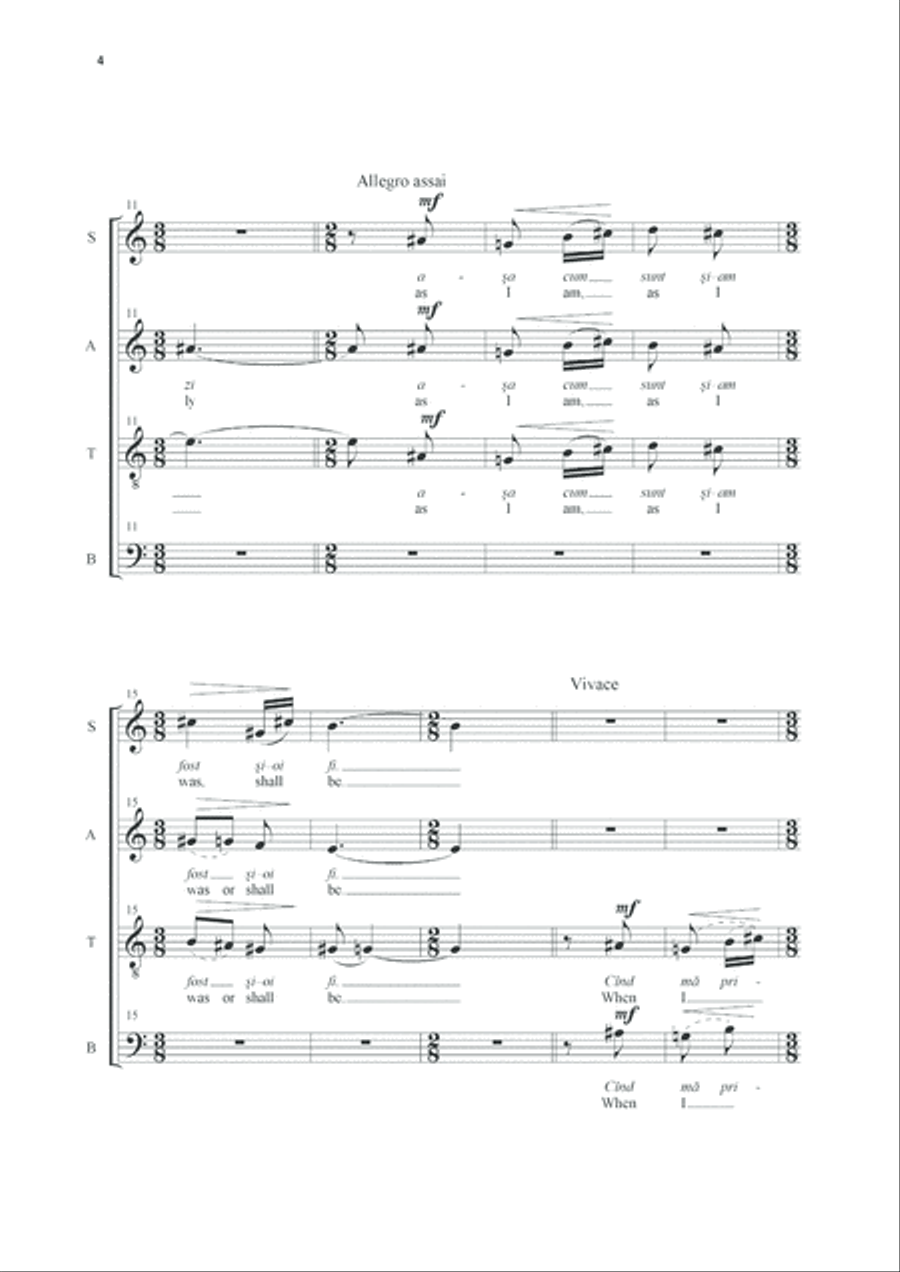 Four Choruses (for Mixed Choir a Cappella)
