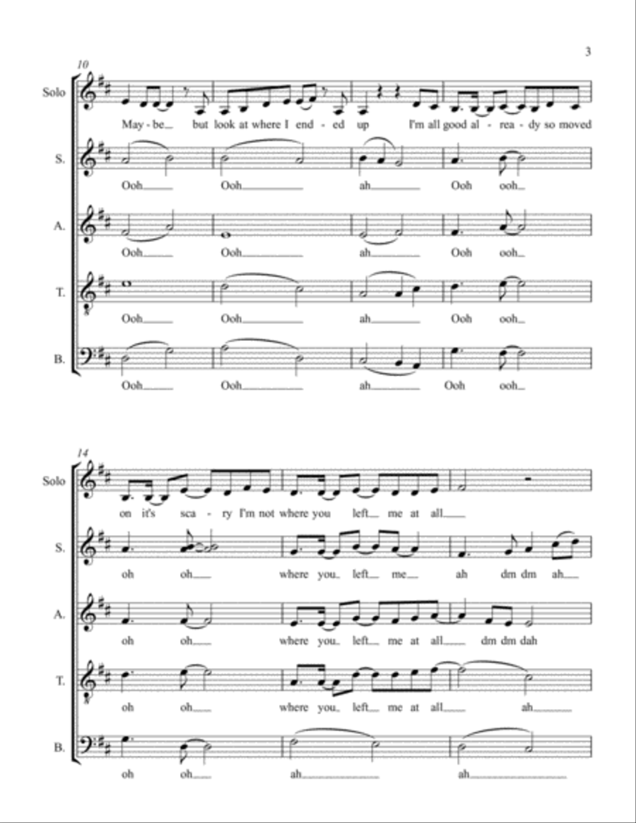 Don't Start Now 4-Part scores gallery preview page 3