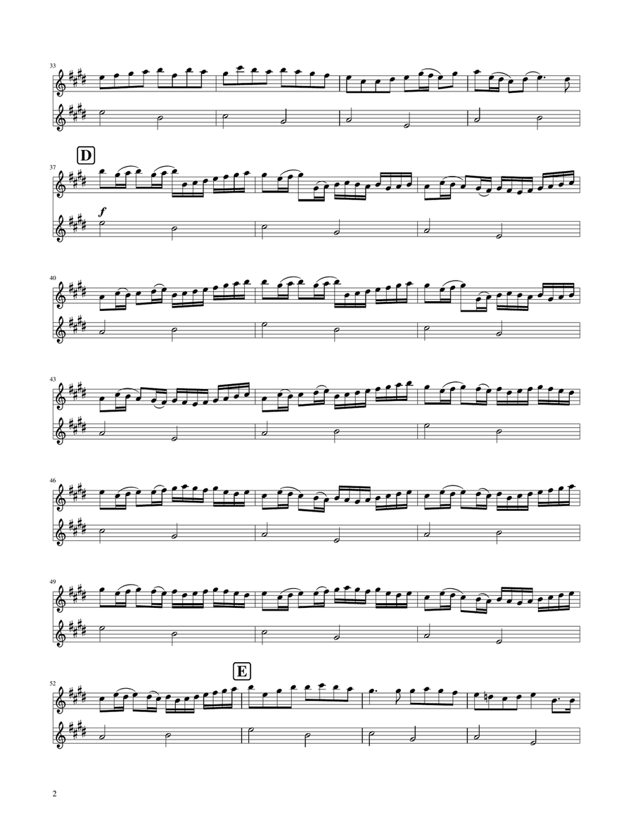 Canon in D - Trumpet Duet Trumpet Duet scores gallery preview page 2