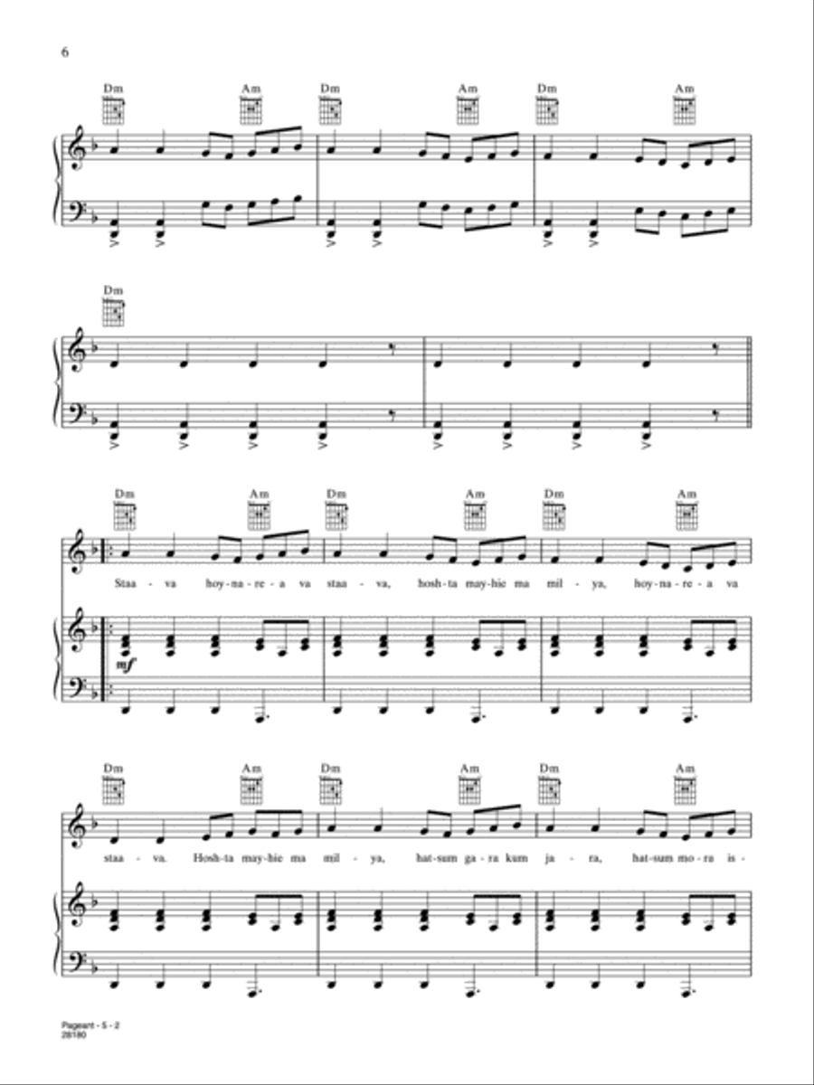 Pageant (from Cirque Du Soleil: Ka) Piano, Vocal, Guitar scores gallery preview page 2