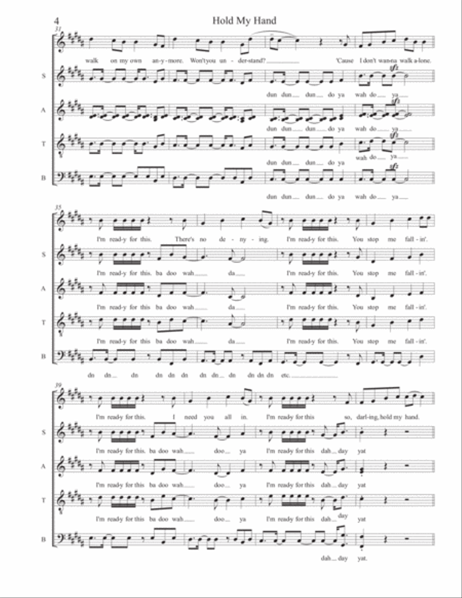 Hold My Hand Divisi scores gallery preview page 4