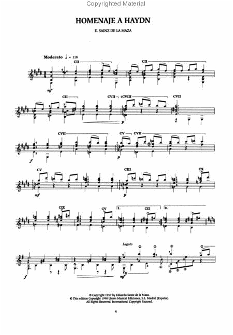 Musica para Guitarra Classical Guitar scores gallery preview page 2