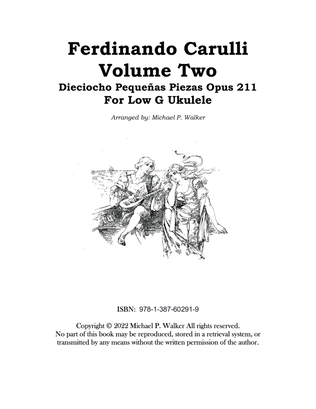Ferdinando Carulli: Volume Two Dieciocho Pequeñas Piezas Opus 211 For Low G Ukulele