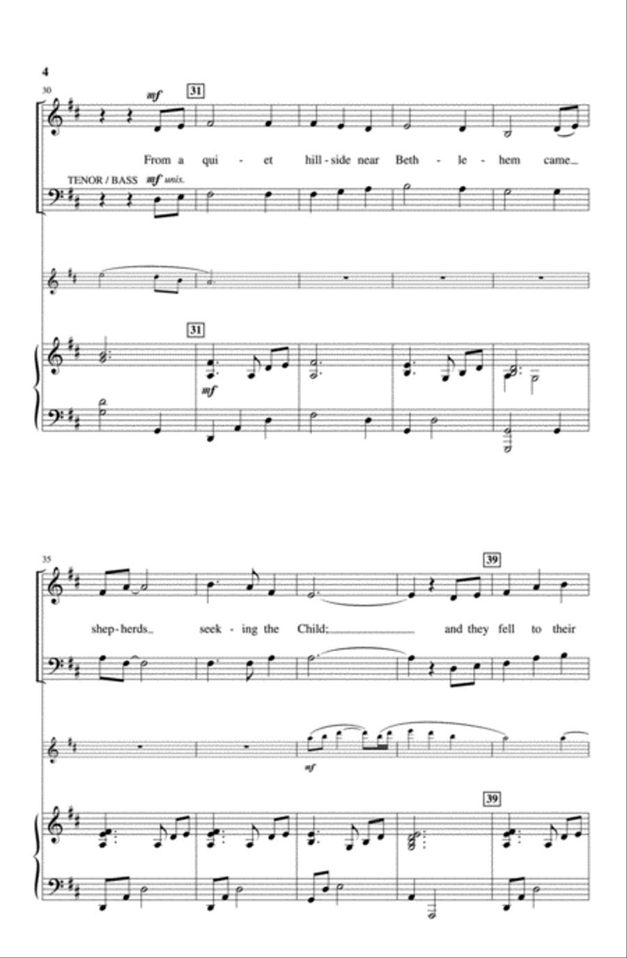 Celtic Christmas Lullaby Celtic Christmas Lullaby 4-Part scores gallery preview page 4