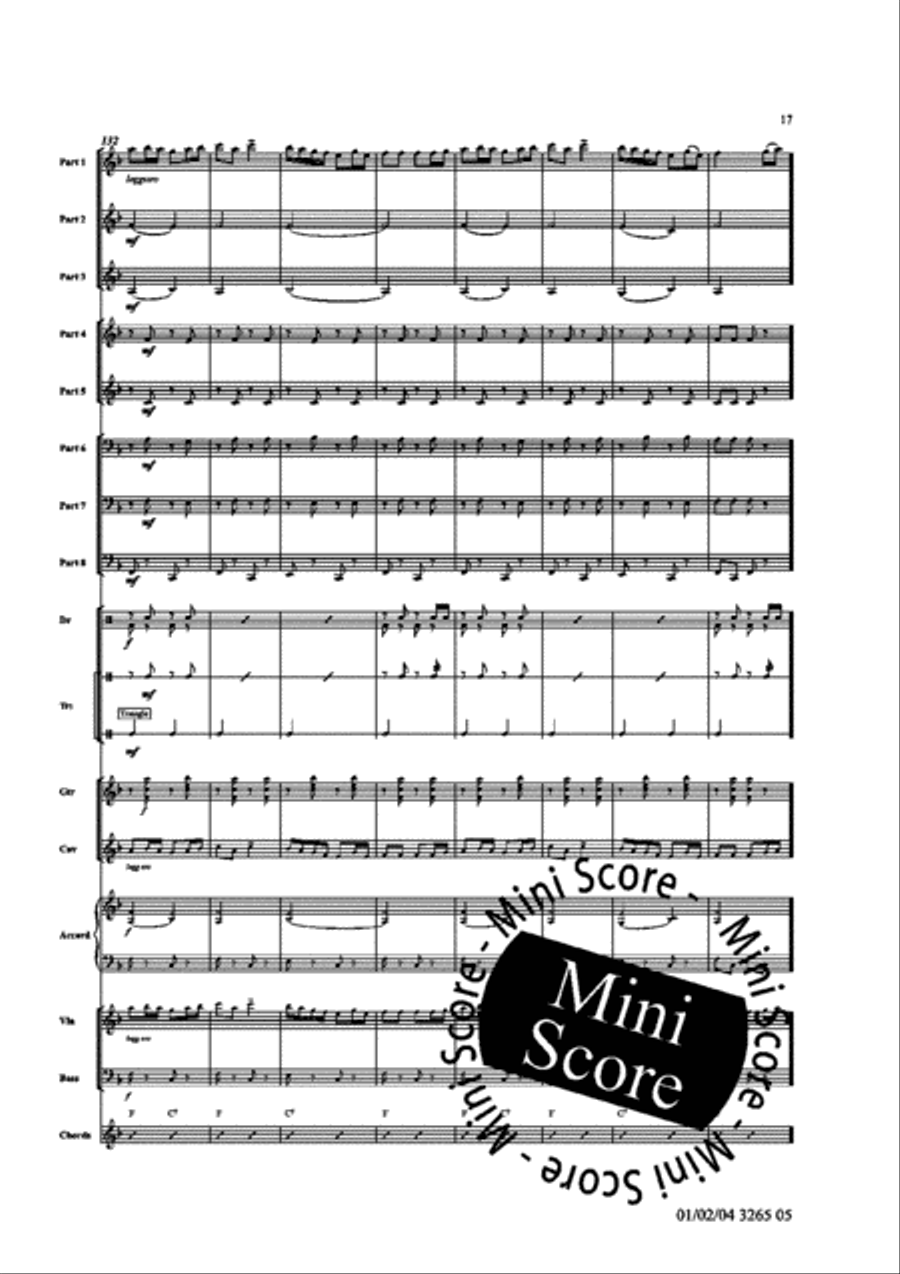Traditional Portugese Folk Tunes Concert Band scores gallery preview page 23
