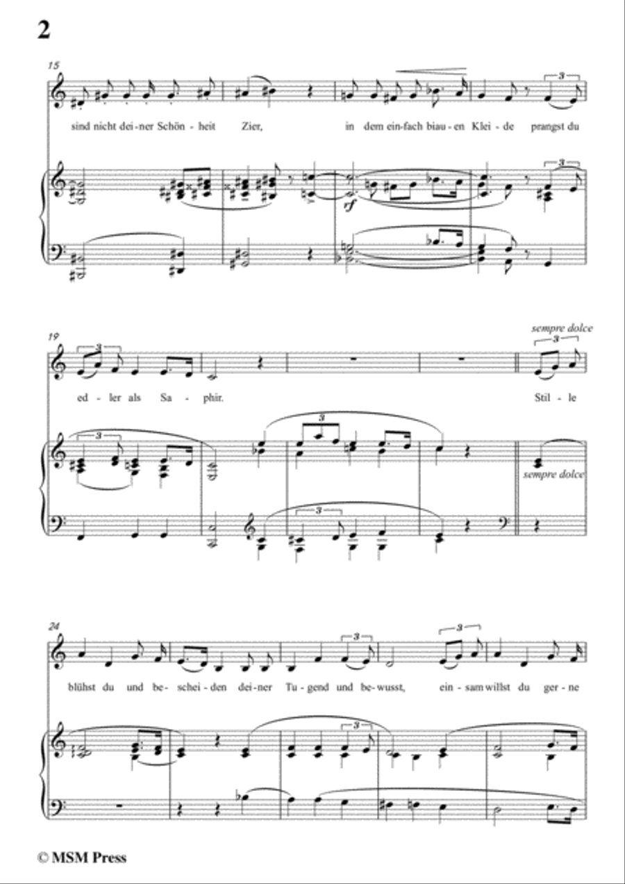 Liszt-Das veilchen in C Major,for Voice and Piano Voice Solo scores gallery preview page 4