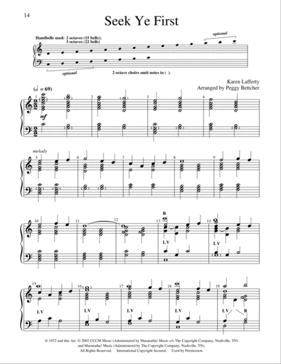 Easy to Ring Praise and Worship 3-Octaves scores gallery preview page 28