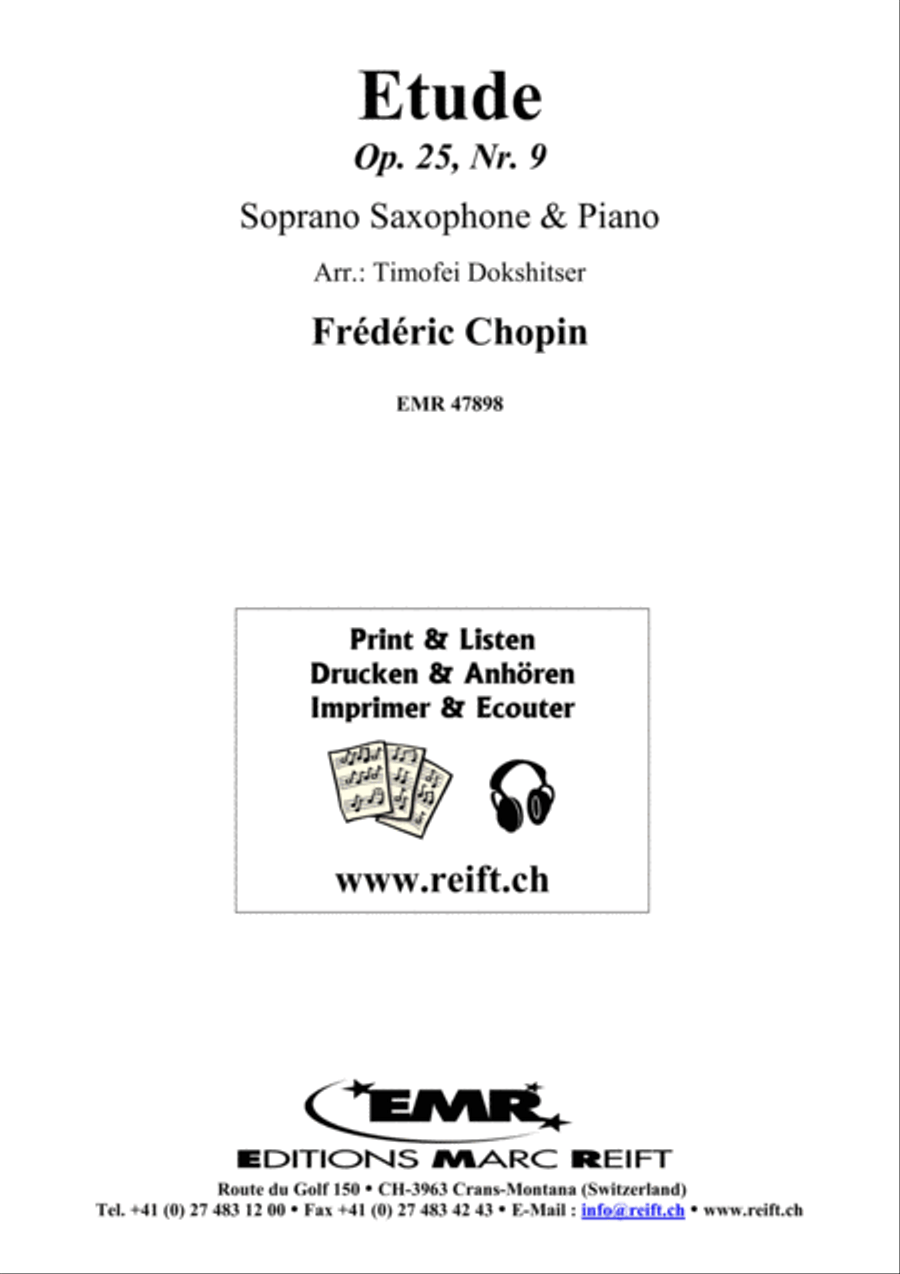 Etude Soprano Saxophone scores gallery preview page 1