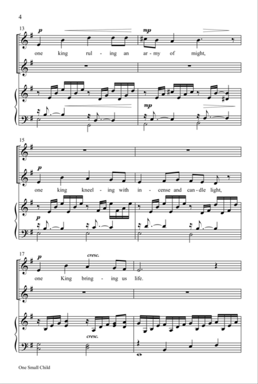One Small Child Women's Choir scores gallery preview page 4