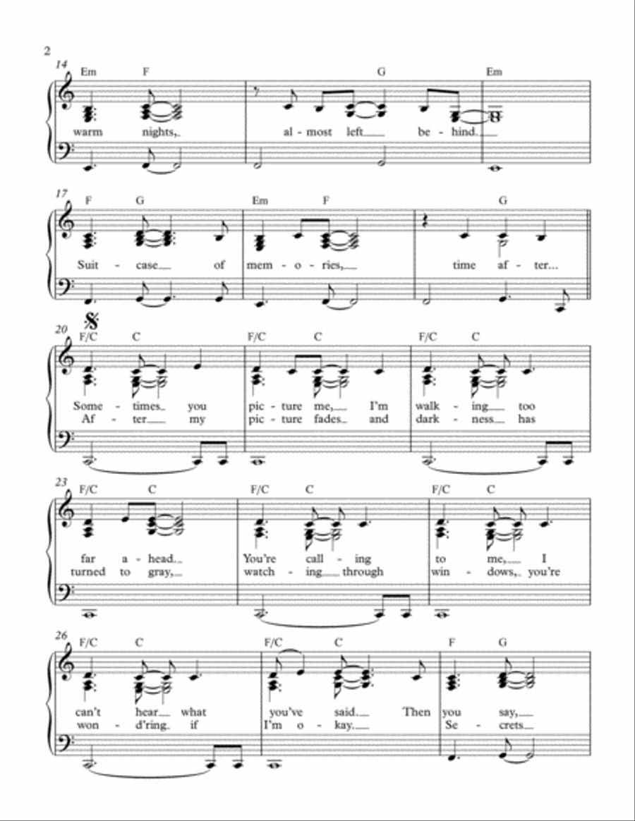 Time After Time Voice scores gallery preview page 2