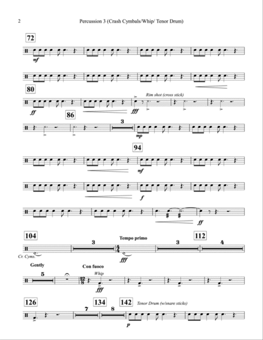 Glorious Revolution: 3rd Percussion Concert Band scores gallery preview page 2