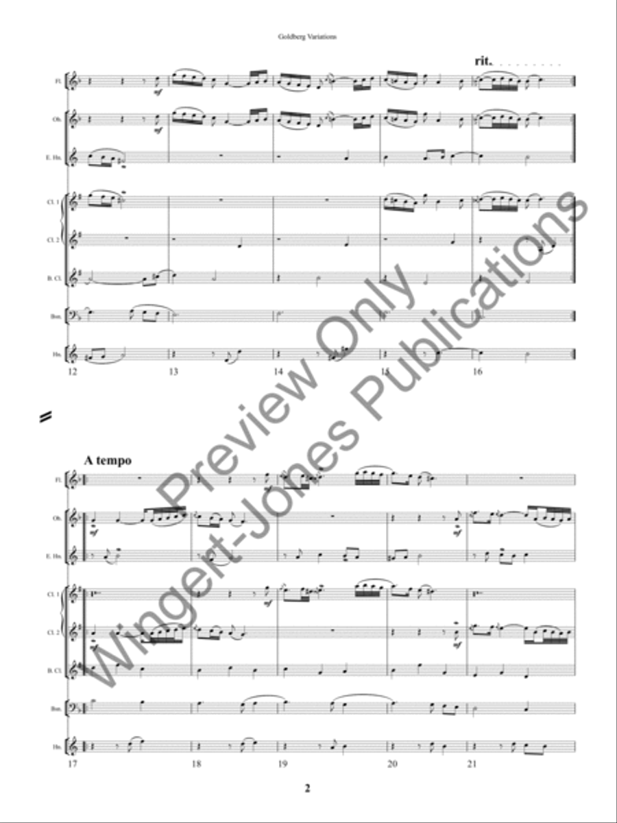 Goldberg Variations (Score) Concert Band scores gallery preview page 8