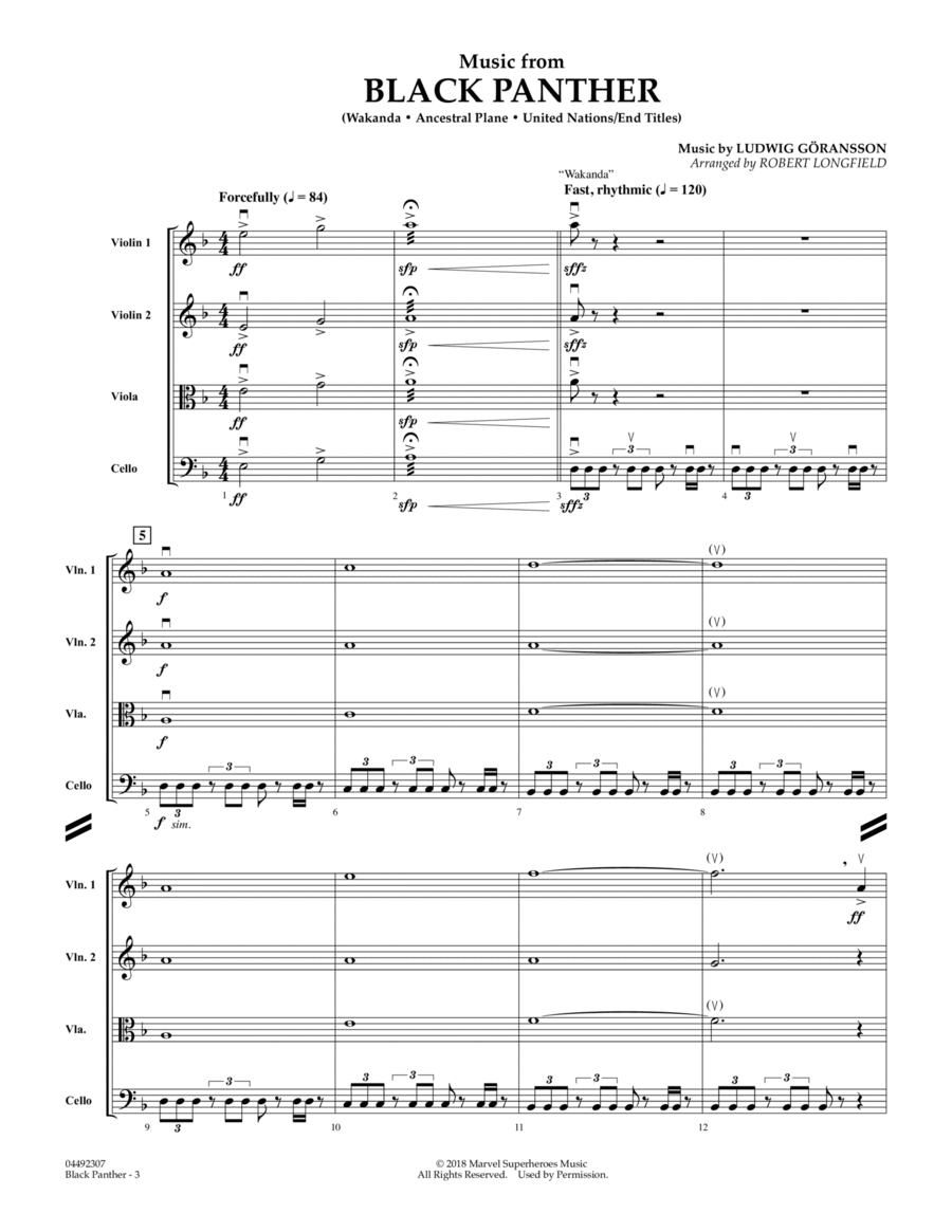 Black Panther (arr. Robert Longfield) - Conductor Score (Full Score)