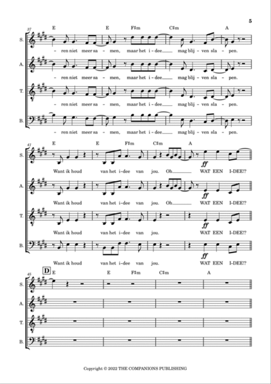 Wat Een Idee!? 4-Part scores gallery preview page 5
