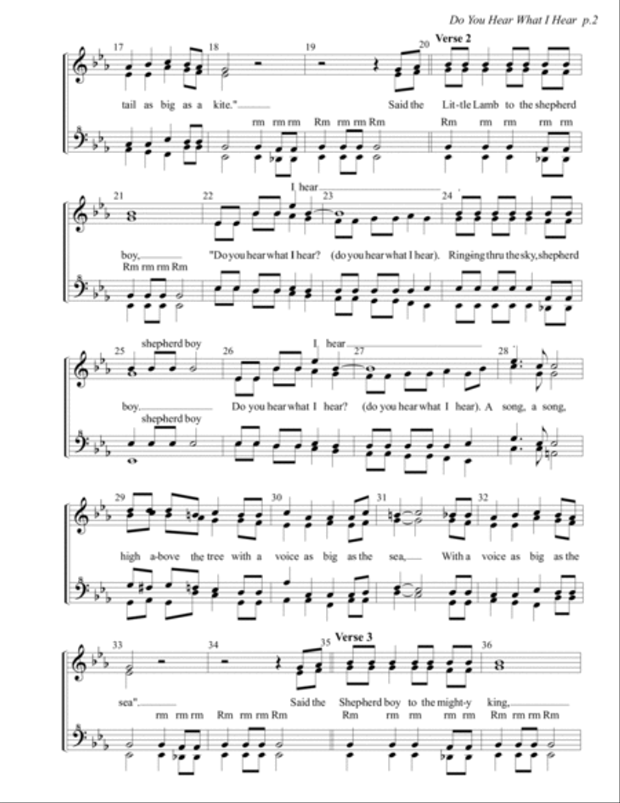 Do You Hear What I Hear Do You Hear What I Hear SSAA scores gallery preview page 2