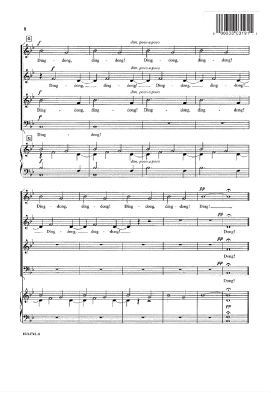 Ding Dong! Merrily on High 4-Part scores gallery preview page 8