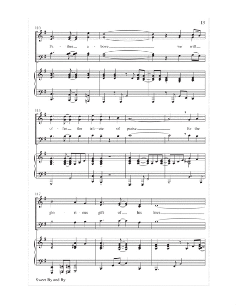 Sweet By and By 4-Part scores gallery preview page 14