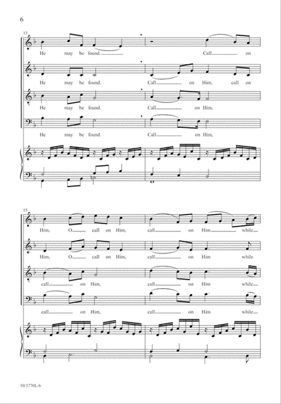 Seek the Lord Seek the Lord 4-Part scores gallery preview page 7