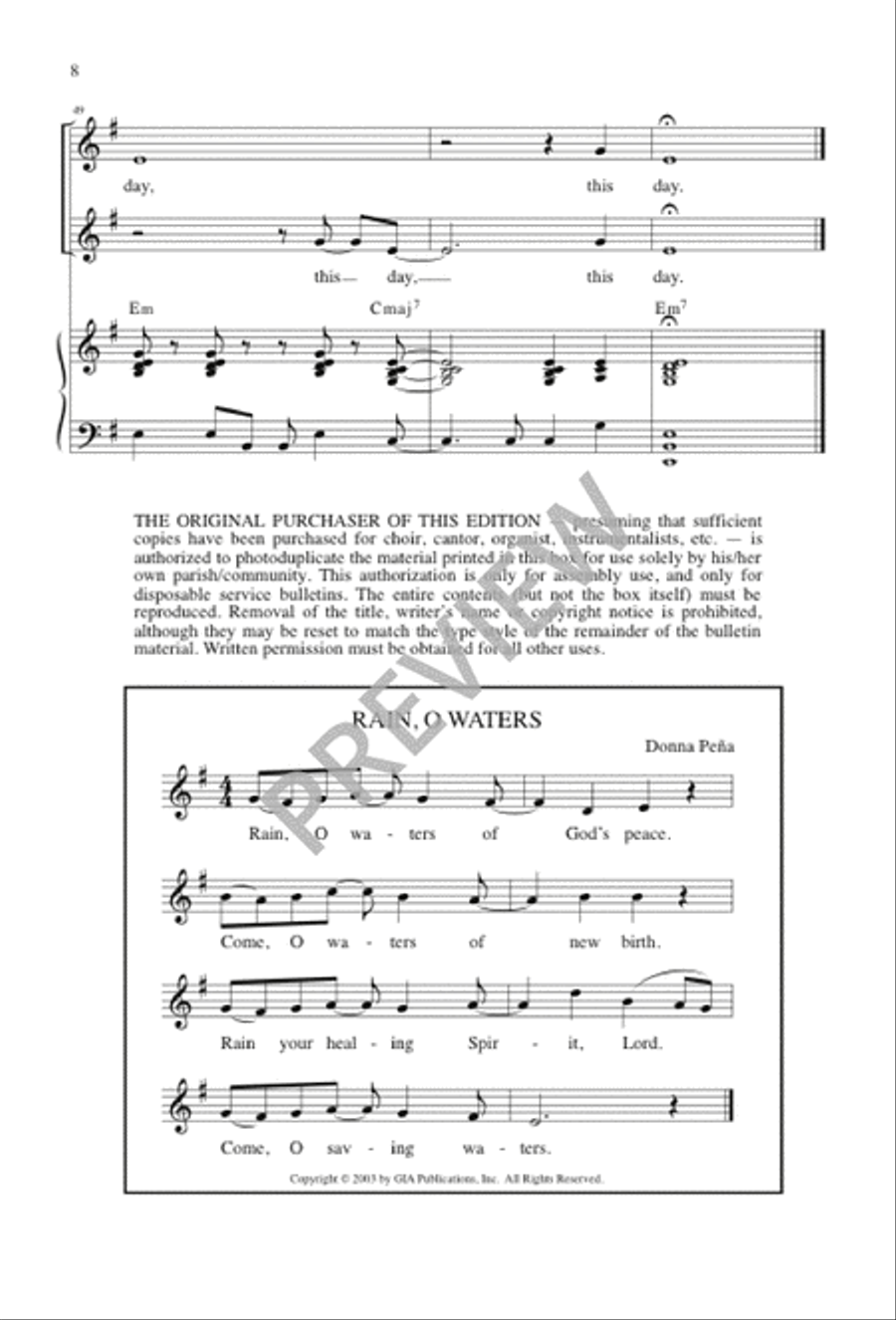 Rain, O Waters Rain, O Waters 3-Part scores gallery preview page 9