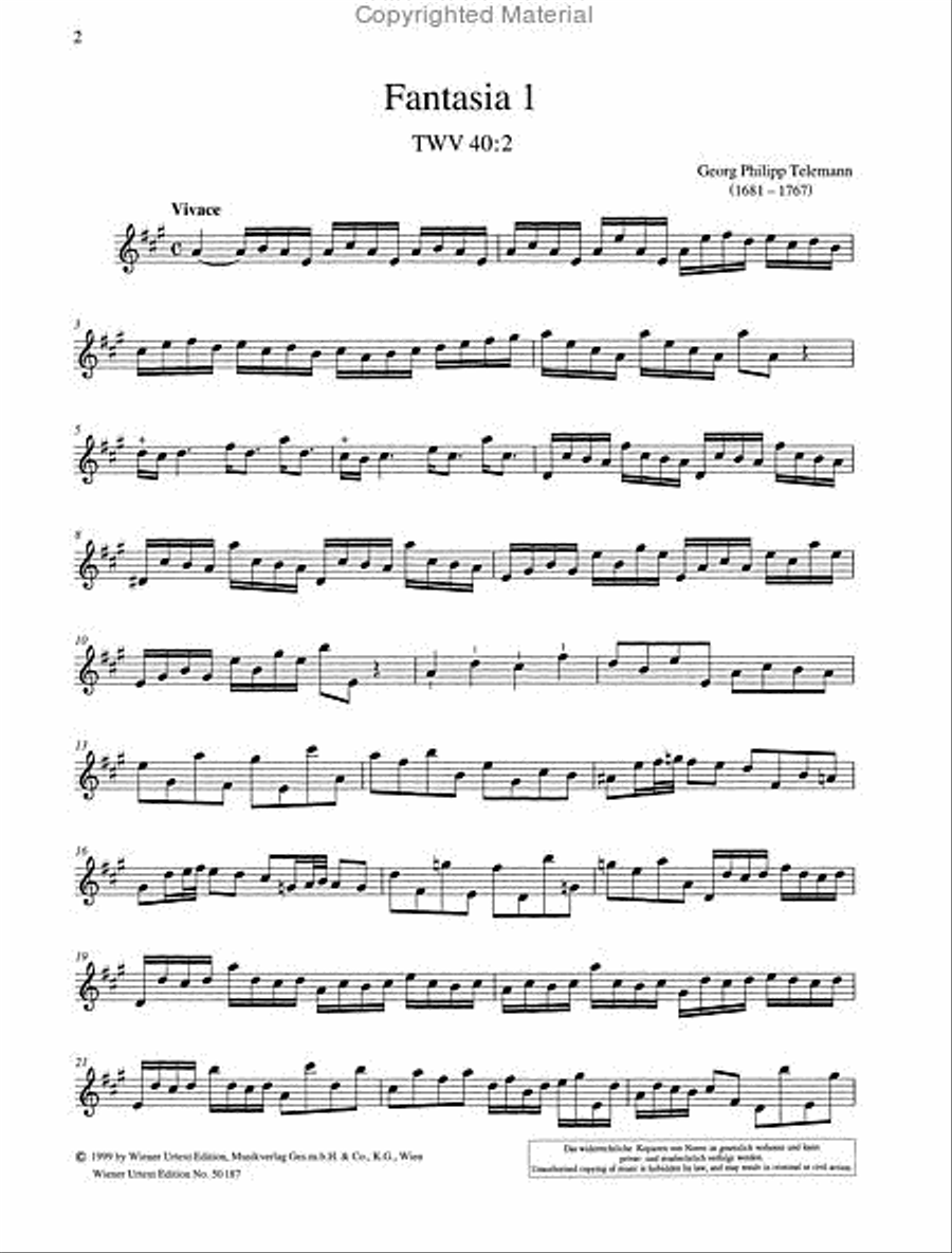 Fantasies for Flute solo Chamber Music scores gallery preview page 2