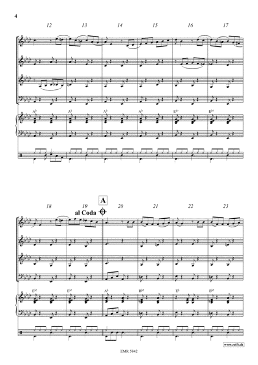 Mexican Hat Dance Brass Ensemble scores gallery preview page 4