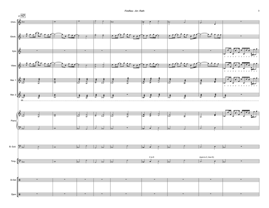 Fireflies Fireflies Percussion Ensemble scores gallery preview page 3