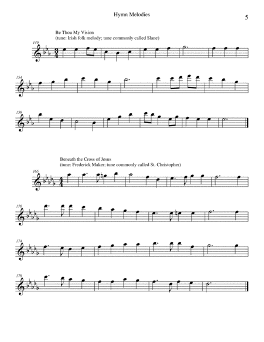 Hymn Melodies Flute Solo scores gallery preview page 6