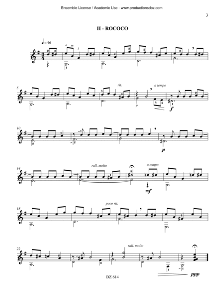 Medley Classical Guitar scores gallery preview page 3