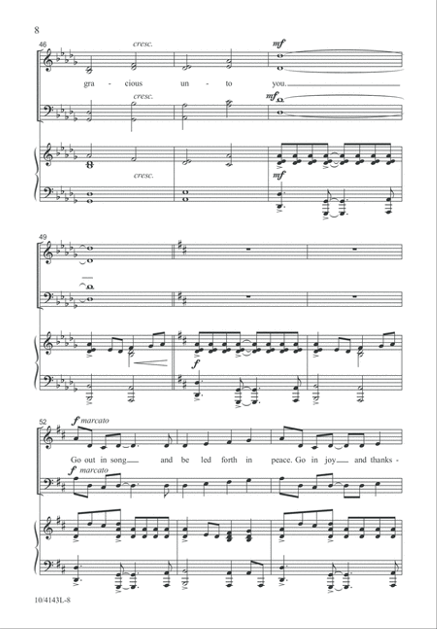 Go Out in Song! 4-Part scores gallery preview page 9