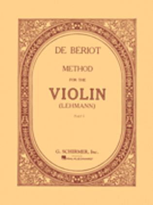 Book cover for Method for Violin – Part 1