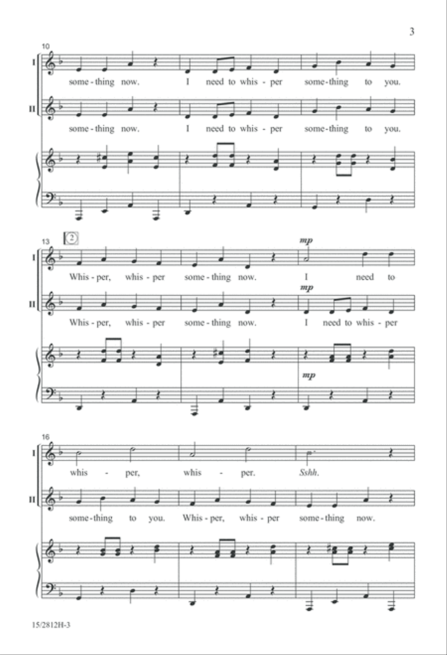 Whisper! 2-Part scores gallery preview page 4