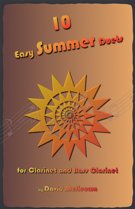 Book cover for 10 Easy Summer Duets for Clarinet and Bass Clarinet