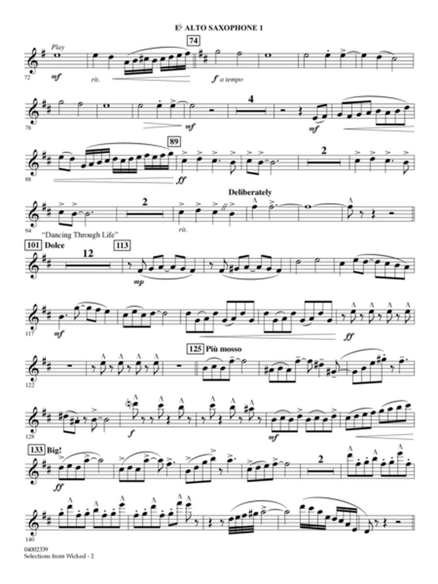 Selections from Wicked (arr. Jay Bocook) - Eb Alto Saxophone 1