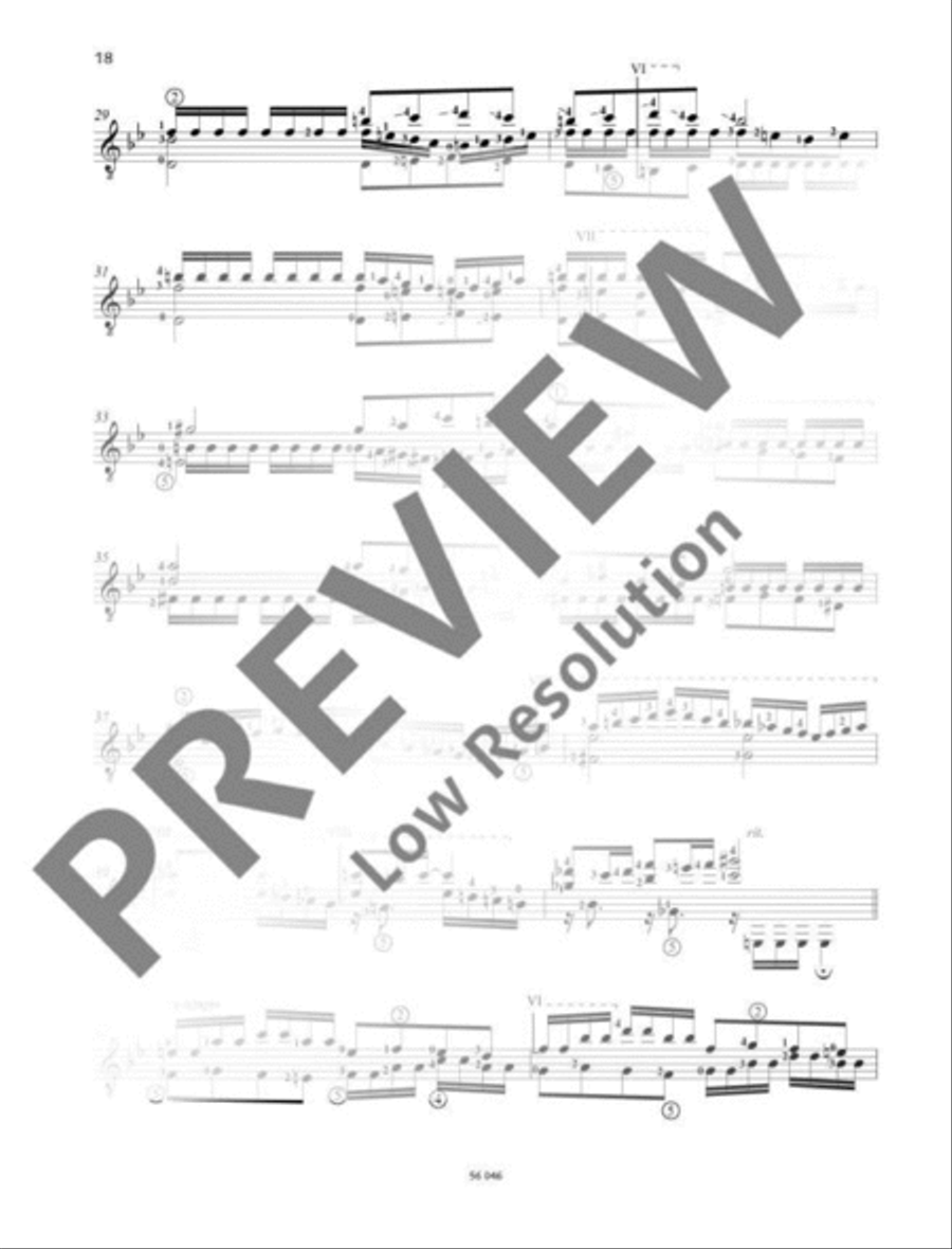 12 Concert Etudes Classical Guitar scores gallery preview page 19