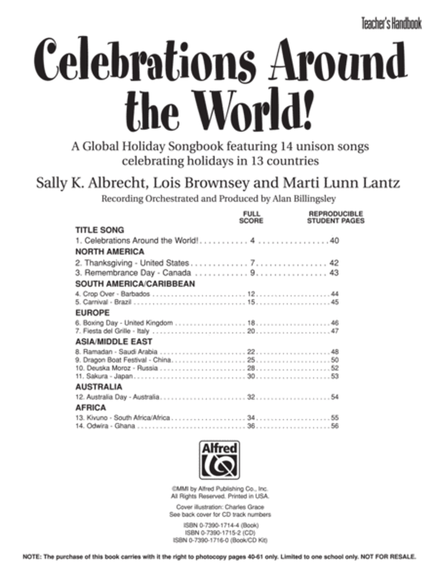 Celebrations Around the World! - Teacher's Handbook image number null