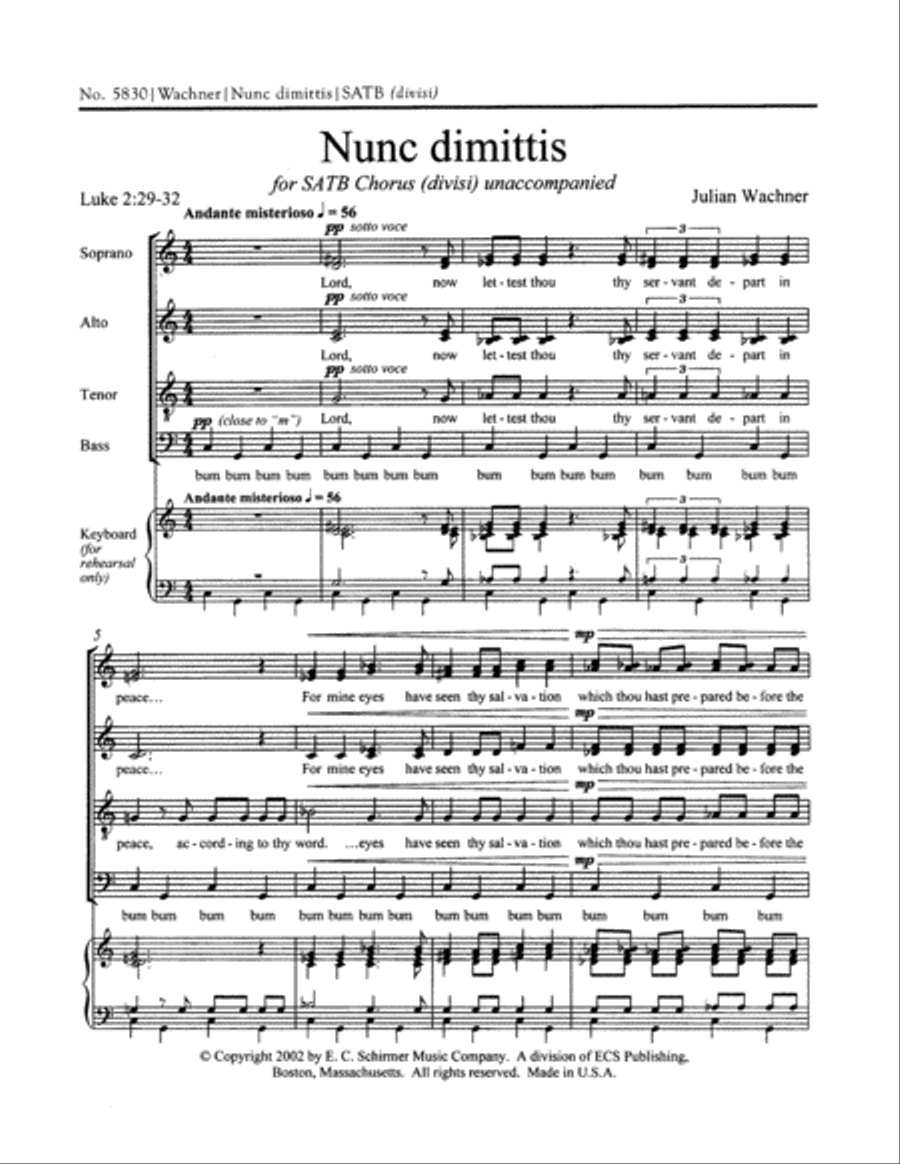 Nunc Dimittis Divisi scores gallery preview page 2