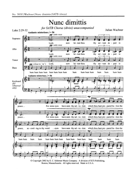 Nunc Dimittis (Downloadable)