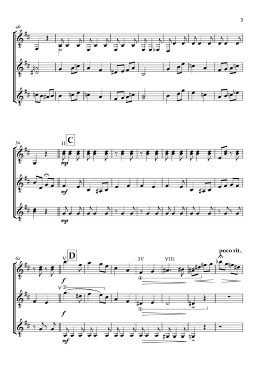 Capricho Catalán - Guitar Trio Guitar Ensemble scores gallery preview page 3