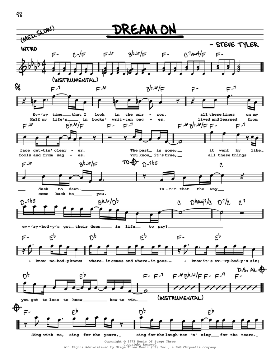 Dream On Voice scores gallery preview page 1