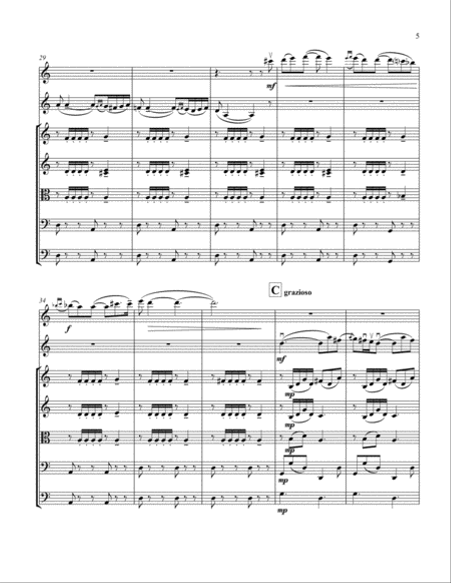 Romanza Andaluza, Op. 22, No. 1 for TWO Solo Violins and String Orchestra String Orchestra scores gallery preview page 5