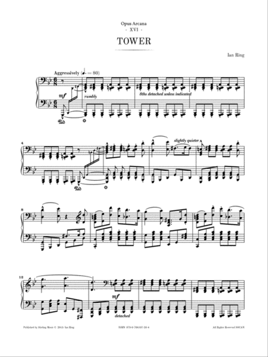 Ian Ring - Opus Arcana - 16 - Tower Piano Solo scores gallery preview page 3