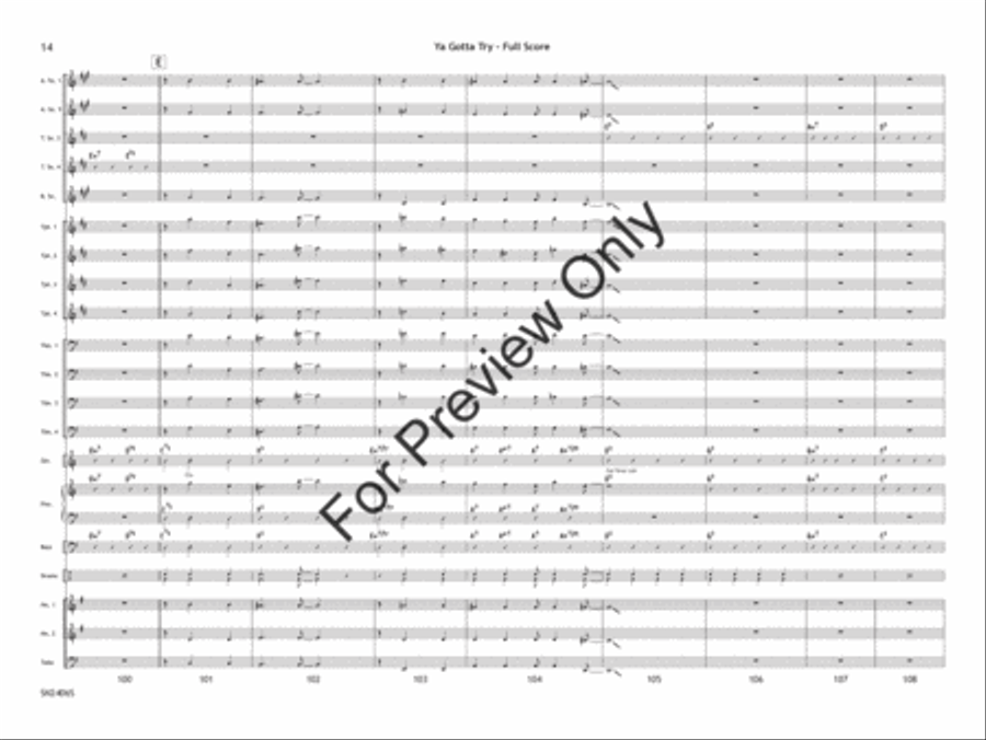 Ya Gotta Try Jazz Ensemble scores gallery preview page 15