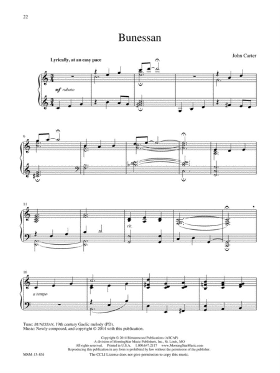 From the British Isles: Nine Traditional Melodies for Solo Piano image number null