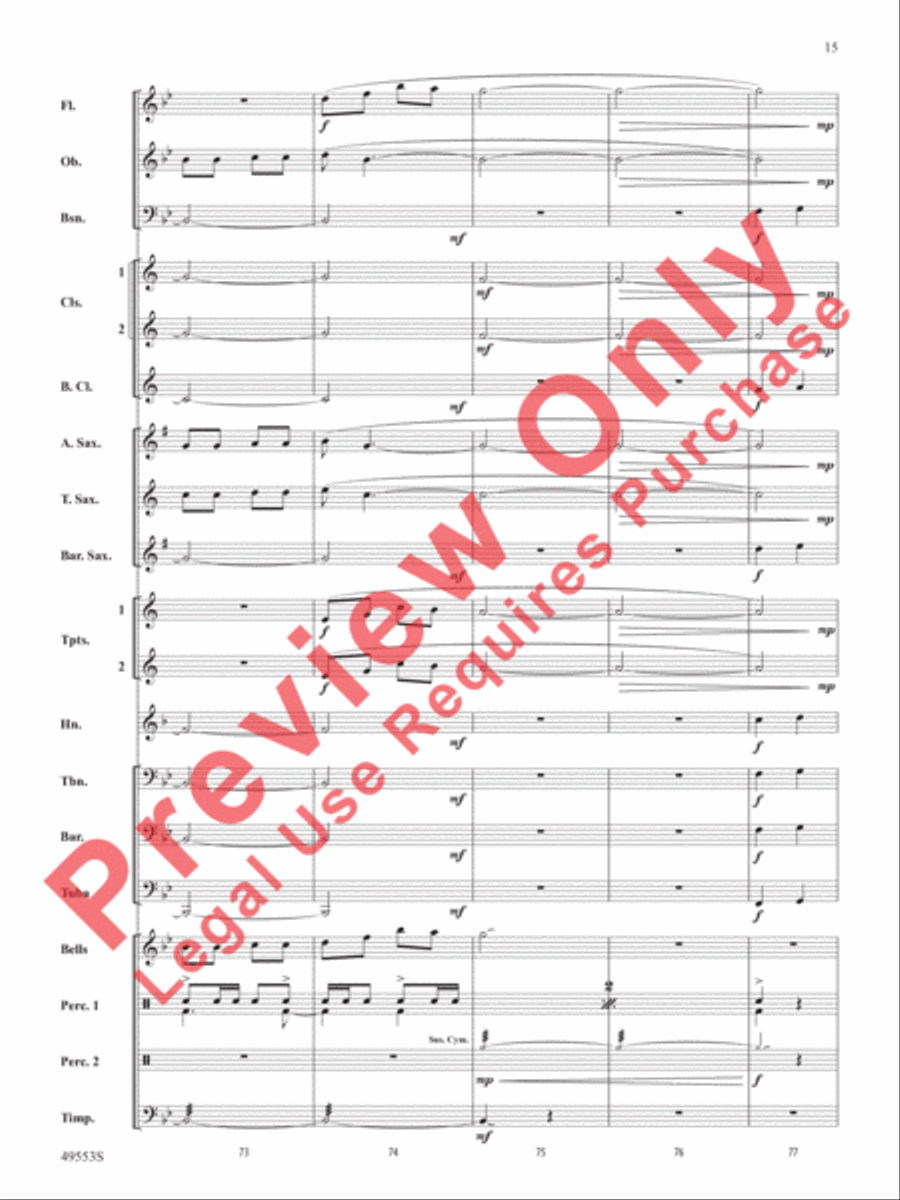 Hanukkah Dances Hanukkah Dances Concert Band scores gallery preview page 16