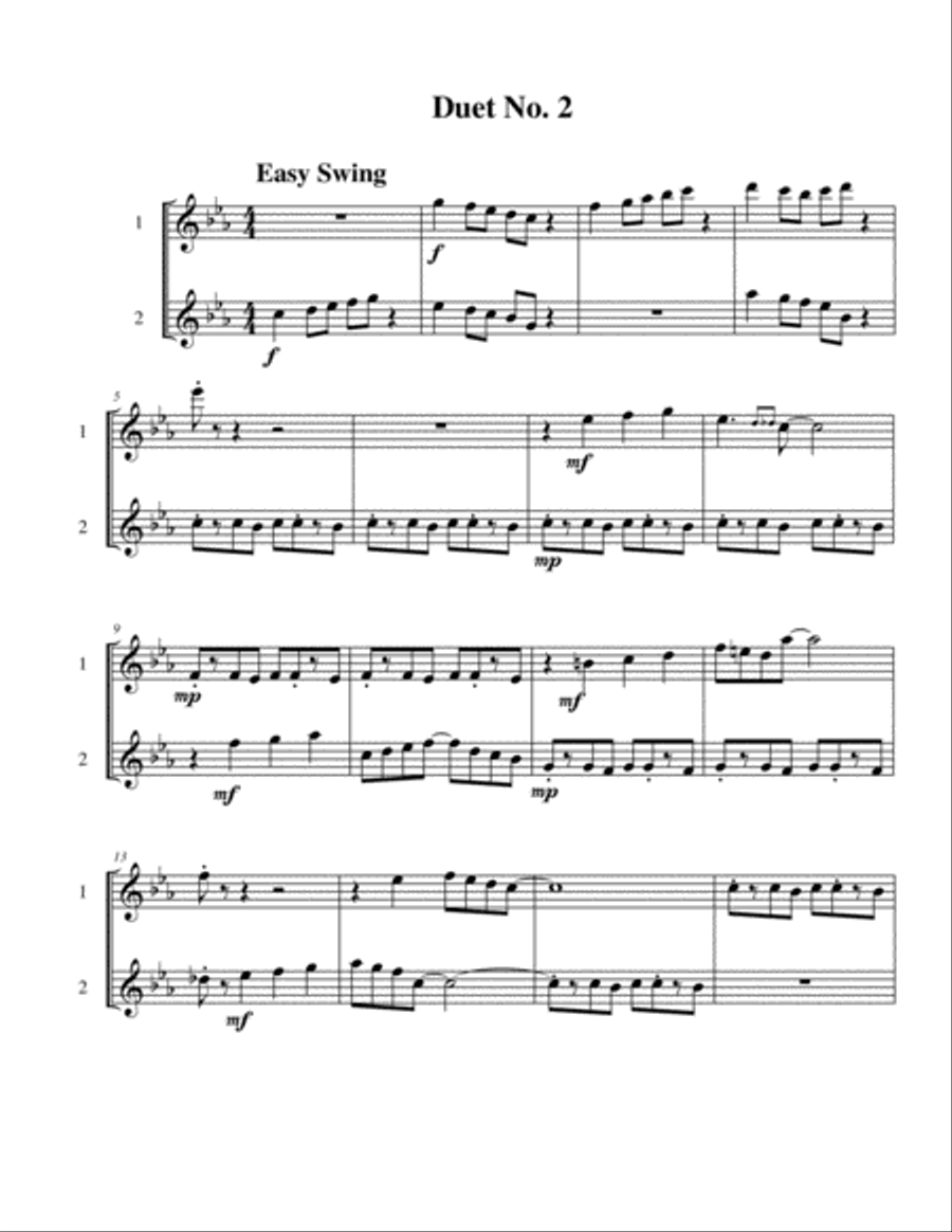 10 Oboe Duets for Teens Woodwind Duet scores gallery preview page 4