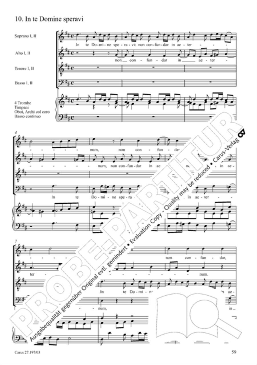 Te Deum in D a due cori SSATB scores gallery preview page 59