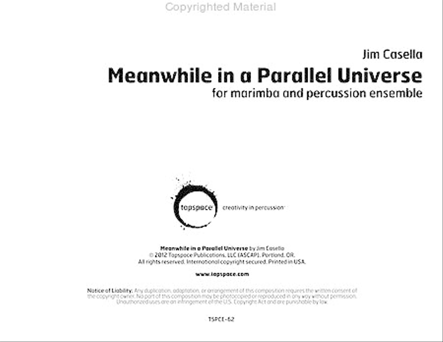 Meanwhile in a Parallel Universe Redux Percussion Ensemble scores gallery preview page 2